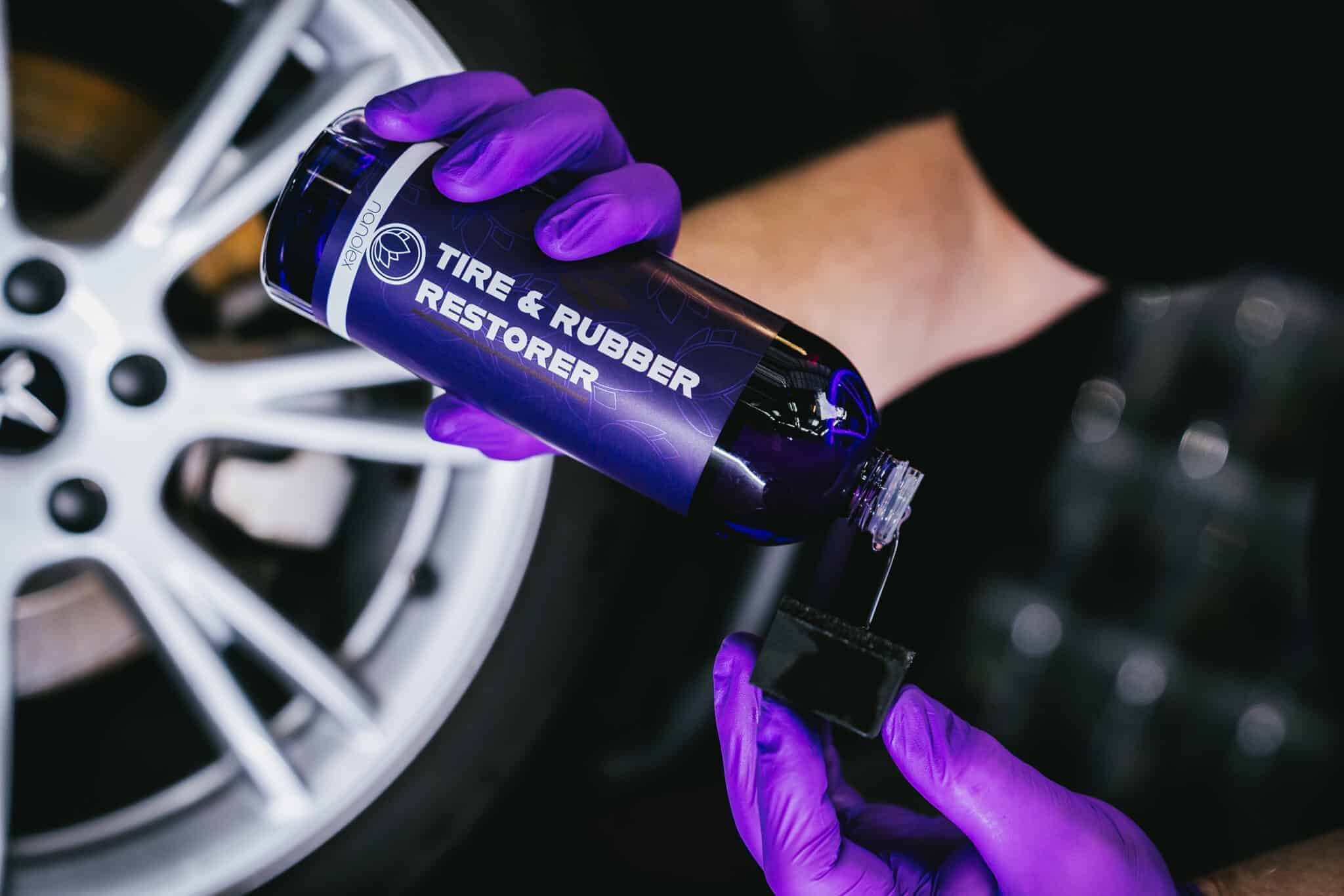 Nanolex tire and rubber restorer application