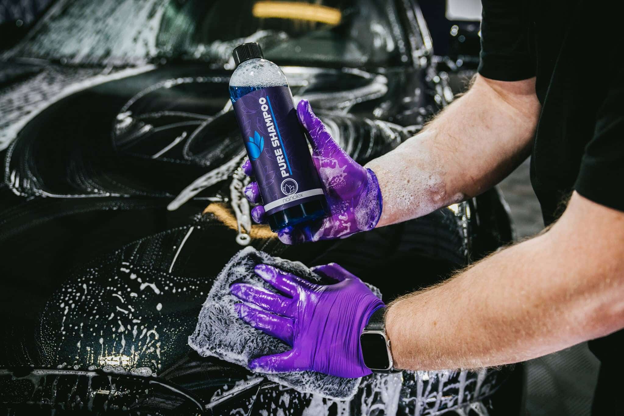 Nanolex pure shampoo application