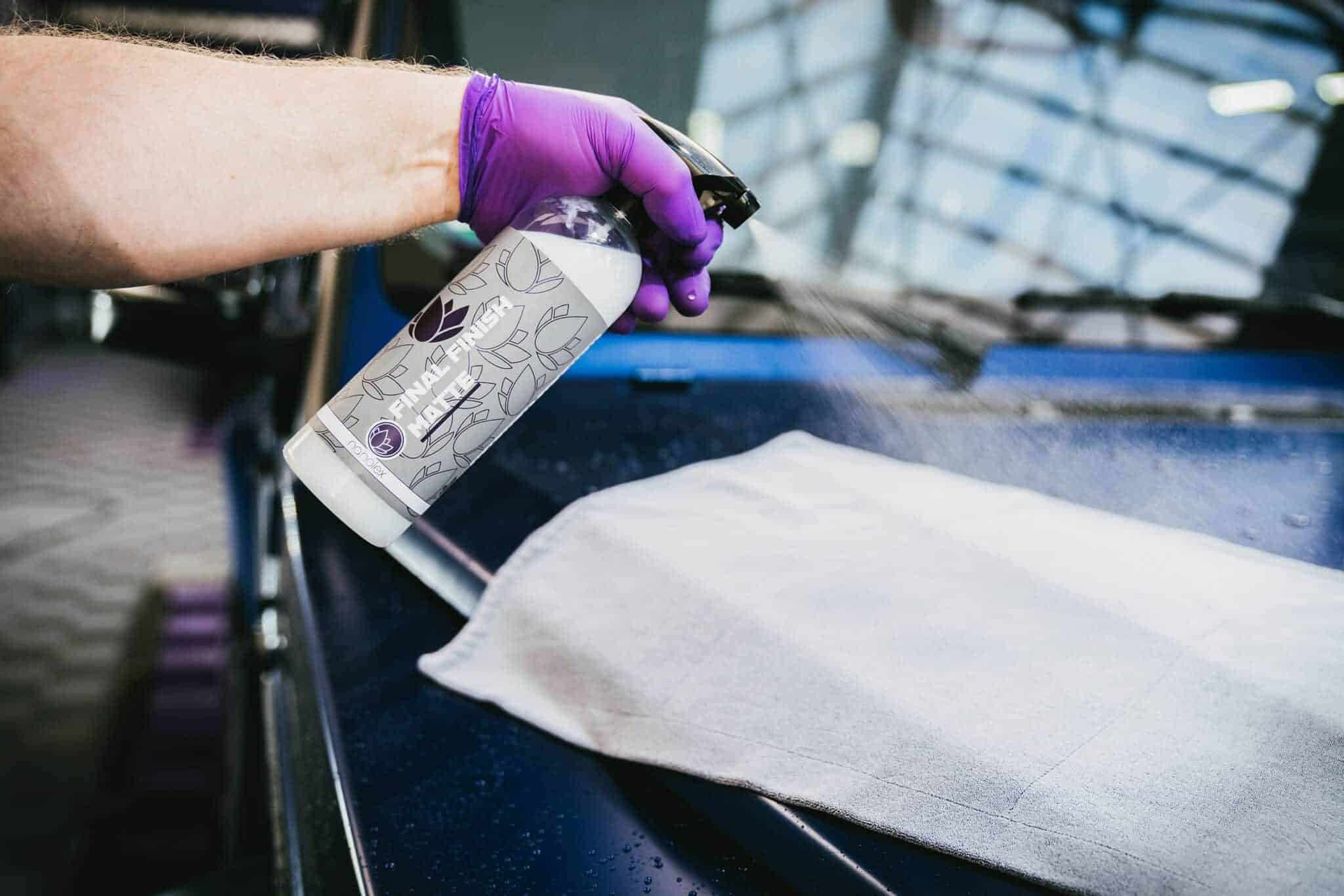 Nanolex matte final finish microfiber application