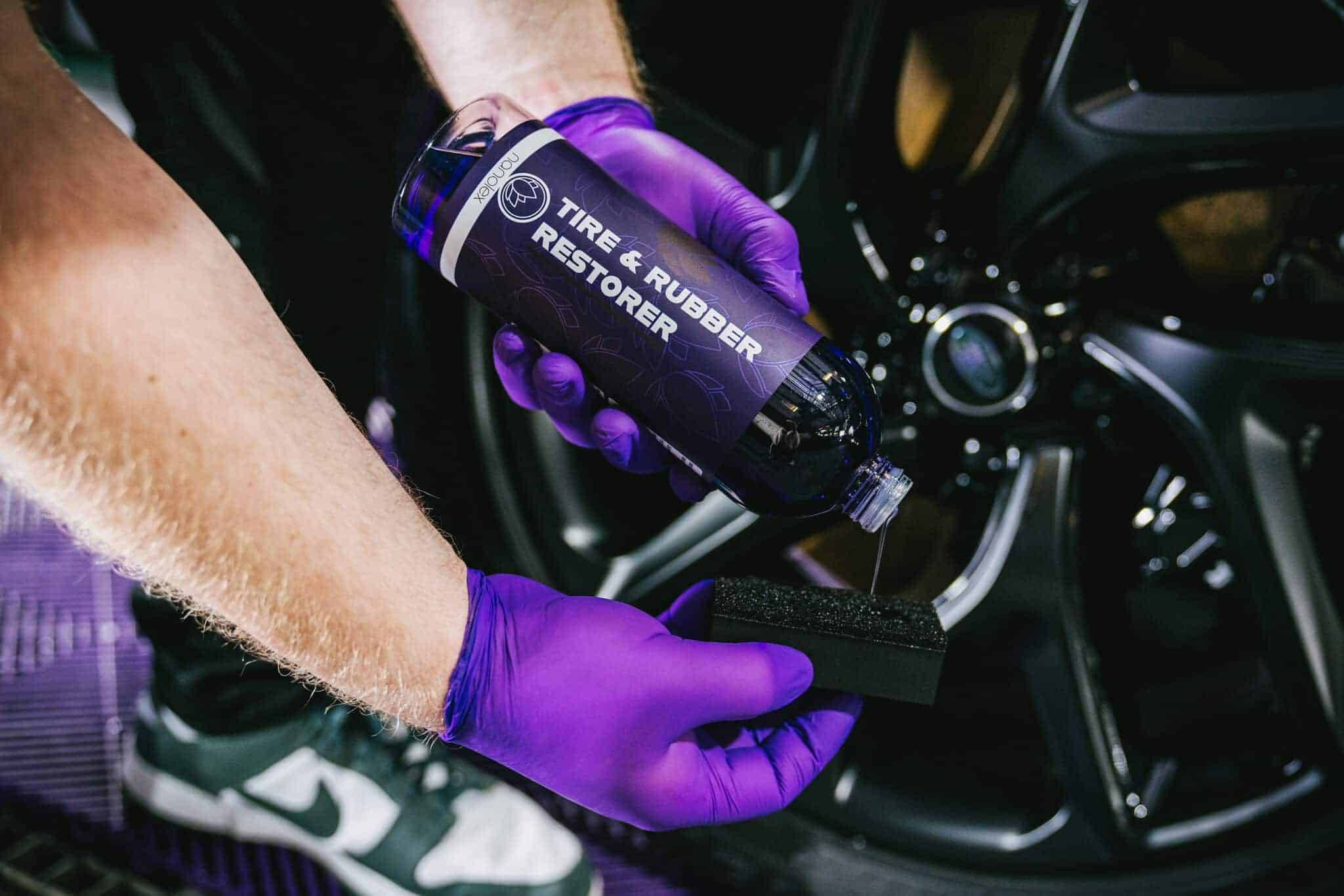 Nanolex tire and rubber restorer application