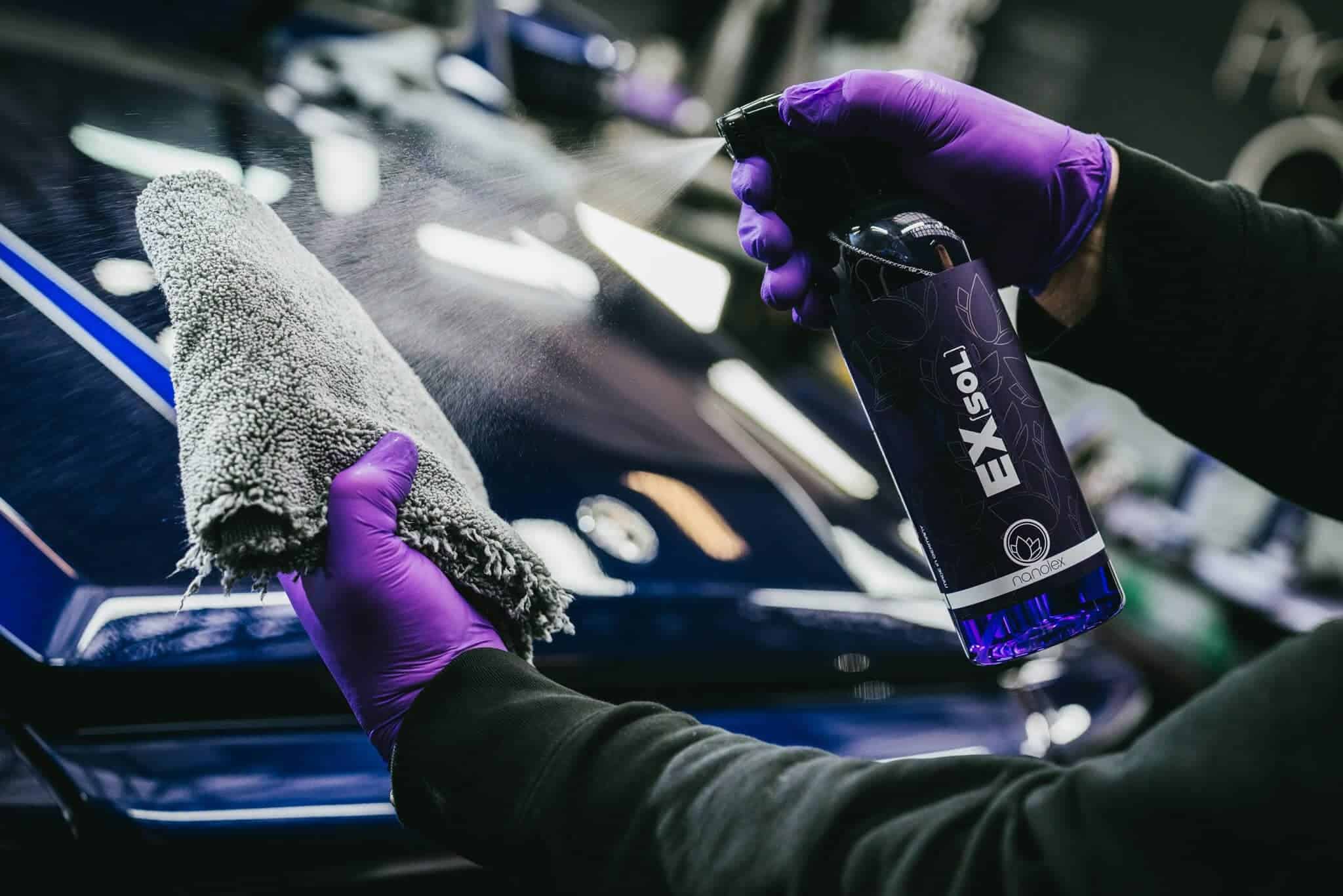 Nanolex ex sol microfiber towel application